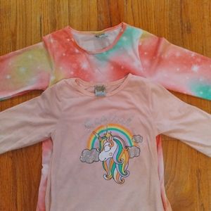 #703/704 Sweet & Sassy Size 8 Girls Pajamas Nightgown Pink Unicorn